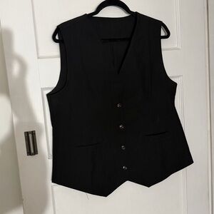 Nordstrom Black Sleeveless Vest Top